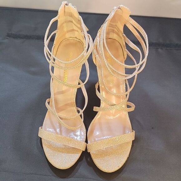 BRAND NEW DREAM PAIR OPEN-TOE  ANKLE STRAPPY BACK ZIPPER HIGH HEELED SANDALS - Picture 2 of 16